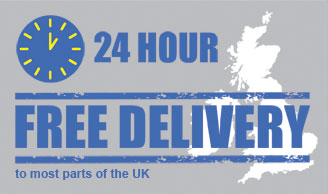 24 hour FREE delivery to most parts of the UK